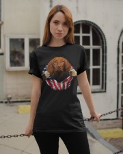 Vizsla-Dog Flag Classic T-Shirt apparel-classic-tshirt-lifestyle-19