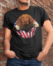 Vizsla-Dog Flag Classic T-Shirt apparel-classic-tshirt-lifestyle-26