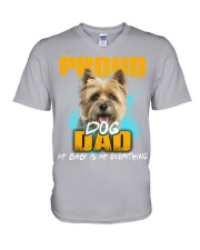 Cairn Terrier-Proud Dog Dad V-Neck T-Shirt tile