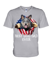 Australian Cattle-Dog Flag-Dad V-Neck T-Shirt tile