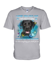 Labrador-Did Everything V-Neck T-Shirt tile