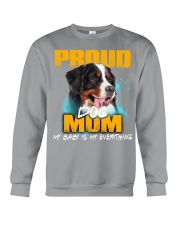 Bernese Mountain-Proud Dog Mom Crewneck Sweatshirt tile