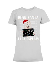 Samoyed-Dear Santa Premium Fit Ladies Tee tile