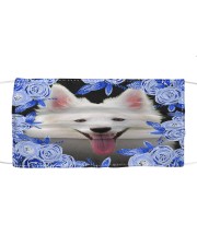 American Eskimo-02-Blue Mask Cloth face mask front