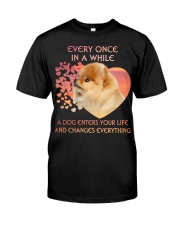 Pomeranian-Enters Your Life Classic T-Shirt front