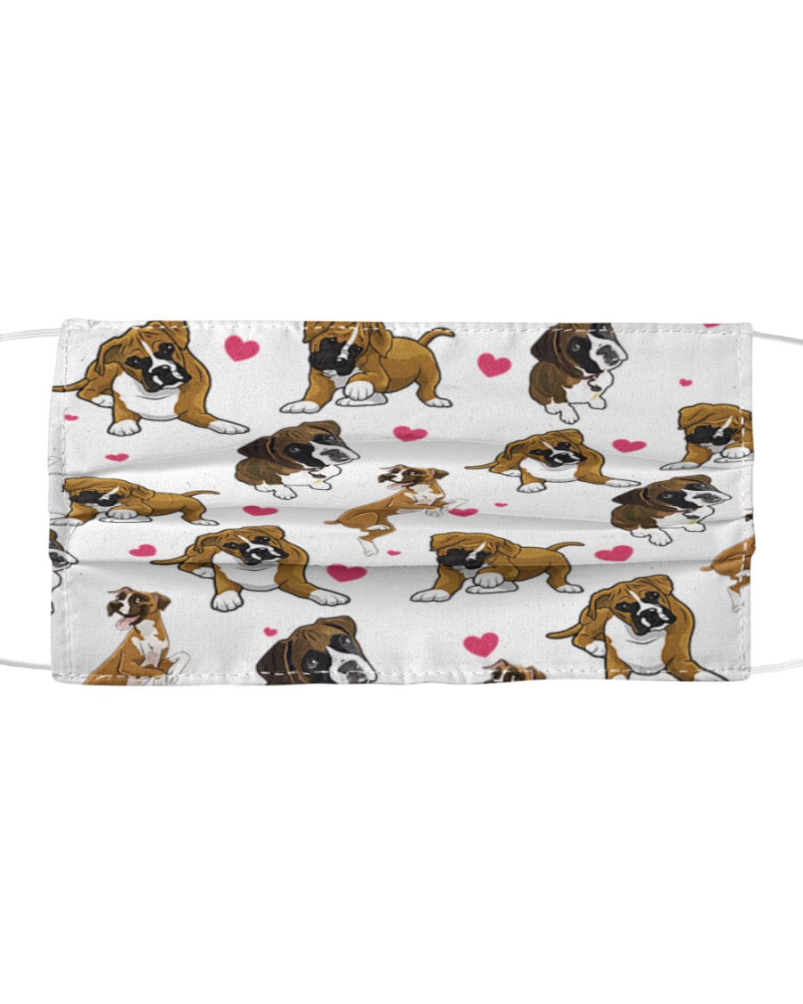 Boxer-Face Mask-Heart Cloth face mask