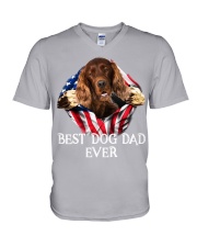 Irish Setter-02-Dog Flag-Dad V-Neck T-Shirt tile