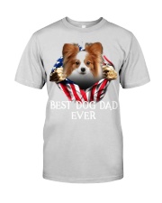 Papillon 2-Dog Flag-Dad Premium Fit Mens Tee tile