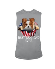 Papillon 2-Dog Flag-Dad Sleeveless Tee tile
