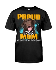 Labrador-Chocolate-Proud Dog Mom Classic T-Shirt front