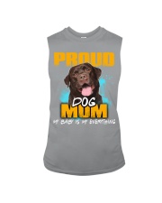 Labrador-Chocolate-Proud Dog Mom Sleeveless Tee tile
