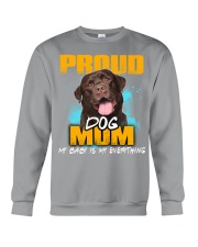 Labrador-Chocolate-Proud Dog Mom Crewneck Sweatshirt tile