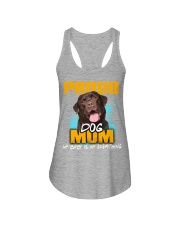 Labrador-Chocolate-Proud Dog Mom Ladies Flowy Tank tile