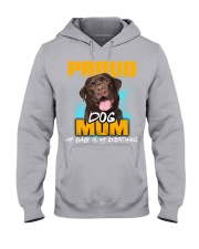 Labrador-Chocolate-Proud Dog Mom Hooded Sweatshirt tile