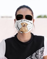 Labrador Retriever-All About Me Cloth face mask aos-face-mask-lifestyle-02