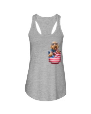Goldendoodle-Flag Pocket Ladies Flowy Tank tile