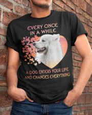 Samoyed-Enters Your Life Classic T-Shirt apparel-classic-tshirt-lifestyle-26