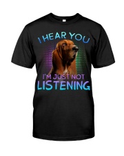 Basset Hound-02-I Hear You 02 Classic T-Shirt front