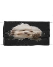 Havanese-02-Hole Crack Cloth face mask front