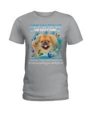 Pekingese-Did Everything Ladies T-Shirt tile