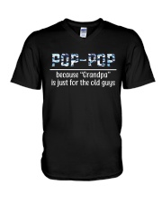 COOL GIFT FOR GRANDPA - Pop - pop in Camo V-Neck T-Shirt tile