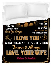 CUSTOM GIFT - LOVE YOU MORE THAN HUNTING Duvet Cover tile