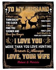 CUSTOM GIFT - LOVE YOU MORE THAN HUNTING Small Fleece Blanket - 30" x 40" front