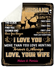 CUSTOM GIFT - LOVE YOU MORE THAN HUNTING Sherpa Fleece Blanket tile