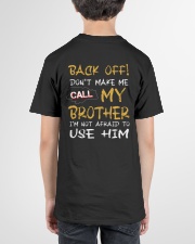 BACK OFF - DON'T MAKE ME CALL MY BROTHER Youth T-Shirt garment-youth-tshirt-back-01