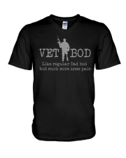 FOR VETERAN DAD - VET BOD 1 V-Neck T-Shirt tile