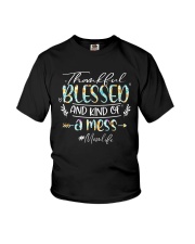 Best Mother's Day Gift - Thankful Blessed Floral Youth T-Shirt tile