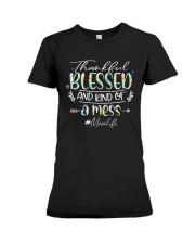 Best Mother's Day Gift - Thankful Blessed Floral Premium Fit Ladies Tee tile