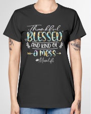 Best Mother's Day Gift - Thankful Blessed Floral Ladies T-Shirt garment-tshirt-ladies-front-01