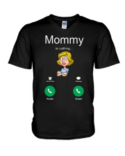 MOMMY IS CALLING V-Neck T-Shirt tile
