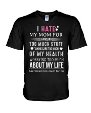 I HATE MY MOM V-Neck T-Shirt tile
