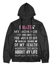 I HATE MY MOM Men's All Over Print Full Zip Hoodie tile