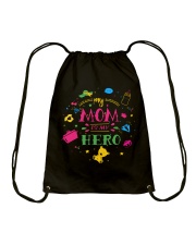 MOM - MY HERO Drawstring Bag tile