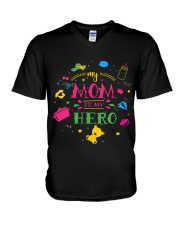 MOM - MY HERO V-Neck T-Shirt tile