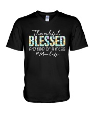 Best Mother's Day Gift - Blessed Floral V-Neck T-Shirt tile
