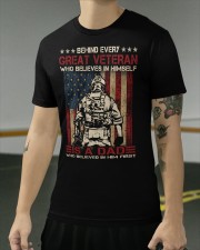FOR VET DAD - Behind Every Great Veteran 3 Classic T-Shirt apparel-classic-tshirt-lifestyle-front-103