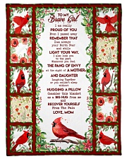 Brave girl - floral background Small Fleece Blanket - 30" x 40" front