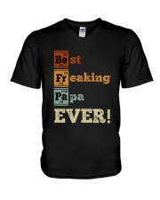 Best Father's Day Gift - Best Freaking Papa Ever V-Neck T-Shirt tile
