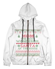 MOM - SANTA OF THE HOUSE Men's All Over Print Full Zip Hoodie tile