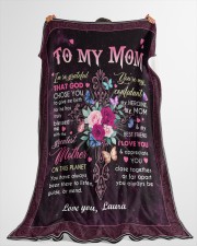 TO MY MOM The Cross ver - Gift for Mother's Day Large Fleece Blanket - 60" x 80" aos-coral-fleece-blanket-60x80-lifestyle-front-10