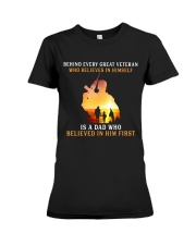 FOR VET DAD - Behind Every Great Veteran 1 Premium Fit Ladies Tee tile