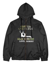 Love you like I love Deer season Personalized gift Men's All Over Print Full Zip Hoodie tile