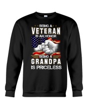Best Father's Day Gift For Papa - Being A Veteran Crewneck Sweatshirt tile