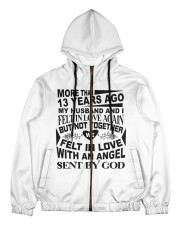 FELT IN LOVE AGAIN Men's All Over Print Full Zip Hoodie tile
