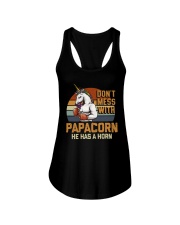FOR NEW DAD - DON'T MESS WITH PAPACORN Ladies Flowy Tank tile