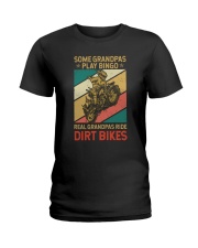 Best Father's Day Gift - Grandpas with dirt bikes Ladies T-Shirt tile